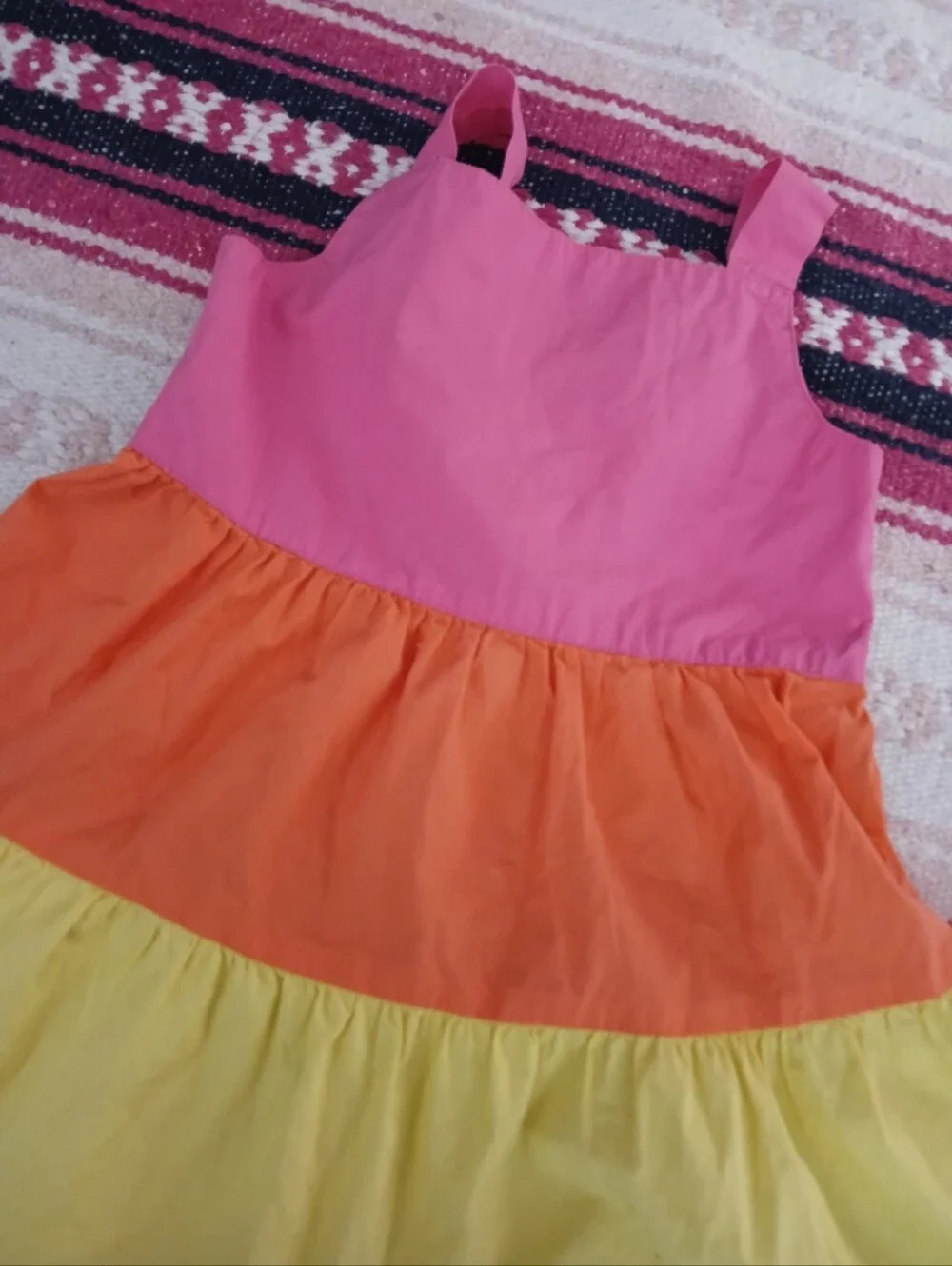 Gymboree Girls Rainbow Tiered Dress - Festive Fruit -7 Girls